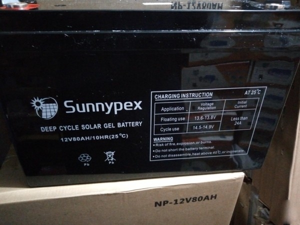 70 AH Sunnypex Solar Battery